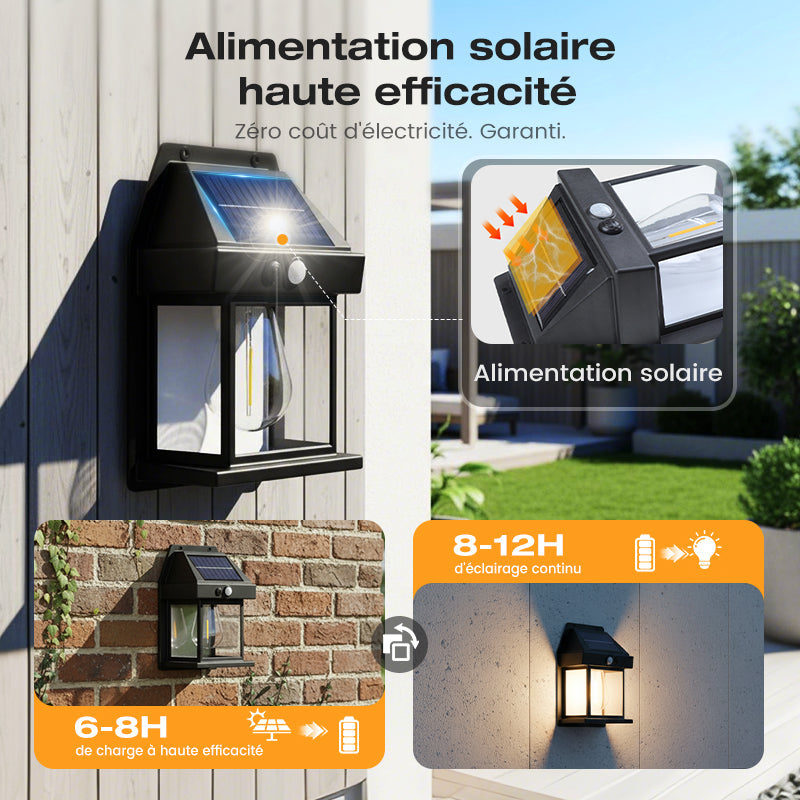 2025 Nouvelle lampe murale solaire pour l'extérieur