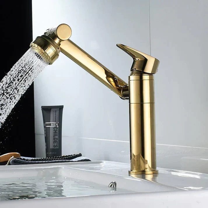 Universal single-hole hot and cold tap [360-degree multi-position swivel tap]