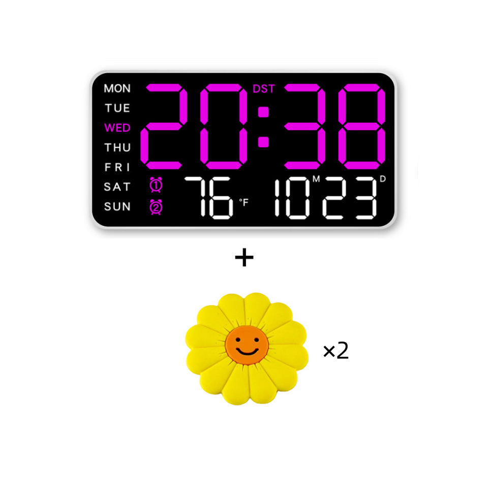 DE RDUCTION Horloge murale numérique LED décorative multifonctionnelle, l'horloge numérique sans limites pour la maison norvégienne moderne.
