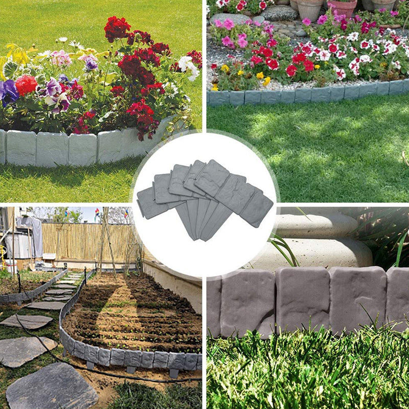 OFFRE LIMITÉE : -50 % DE RÉDUCTION Clôture de jardin en pierre reconstituée Résiste aux intempéries, Durable & Facile à installer