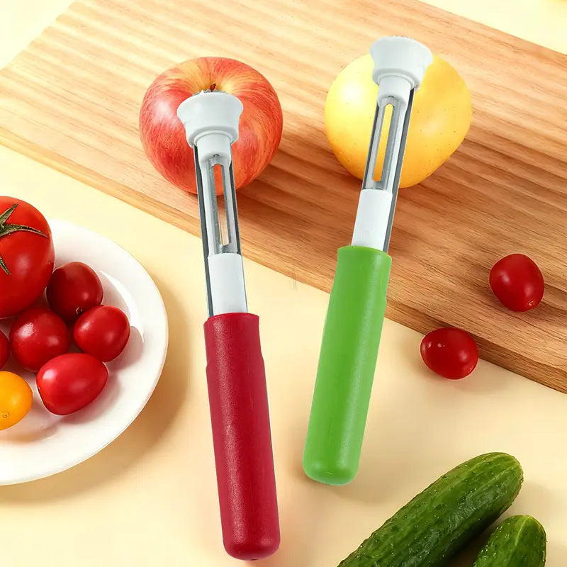Outil de cuisine 2-en-1 en acier inoxydable avec poignée ergonomique