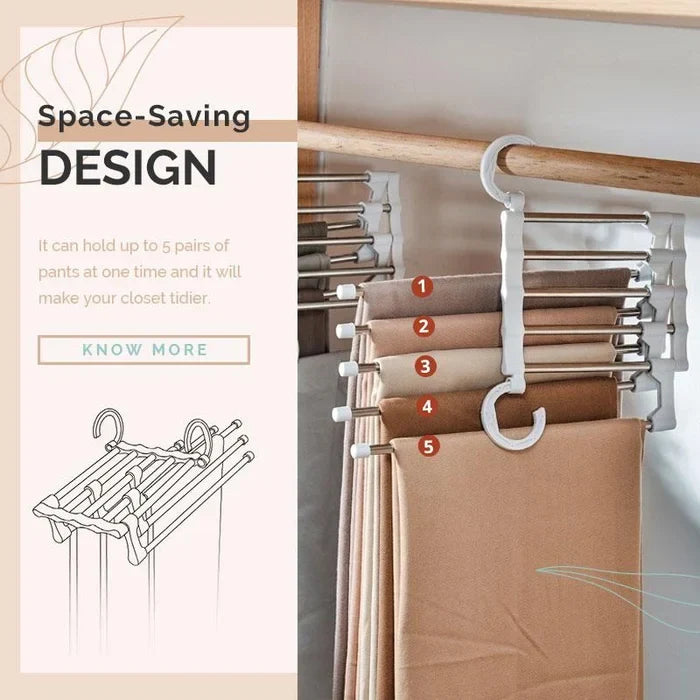 Porte-Pantalons Multifonctionnel, Gain de Place et Pratique