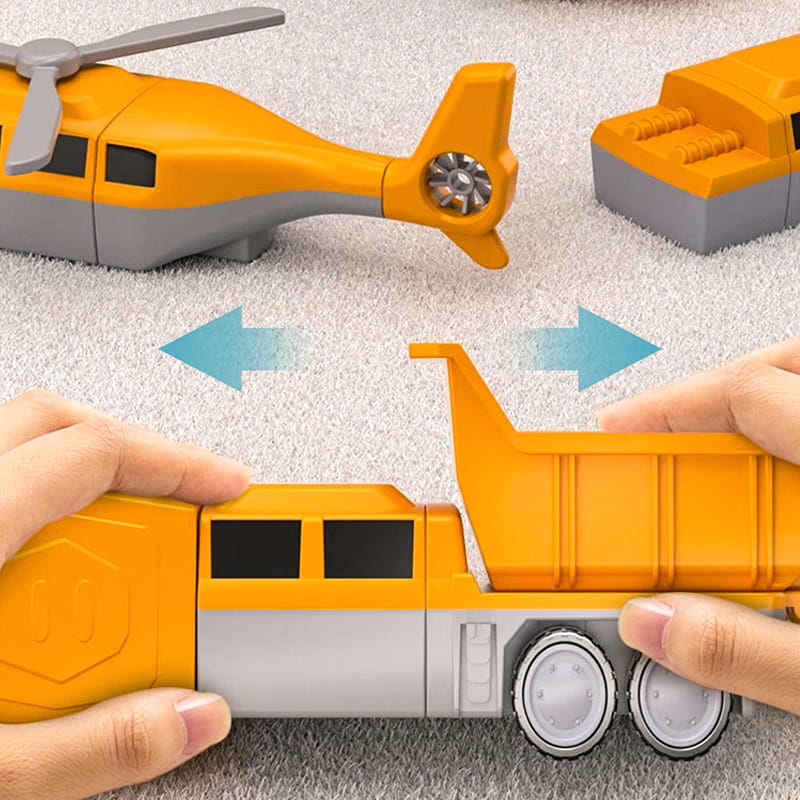 Vente flash 50 % de réduction jouets d'assemblage de construction automobile à transformation magnétique