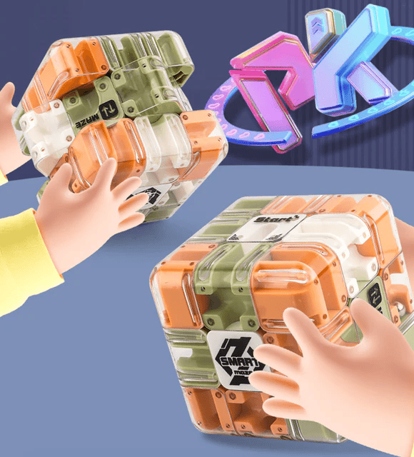 EN RÉDUCTION DÈS MAINTENANT Grand cube labyrinthe 3D - 120 parcours stimulants avec rotation fluide pour le développement cognitif et le plaisir