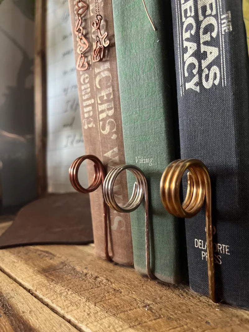 Marque-page en anneau porte-livre utilitaire fait main