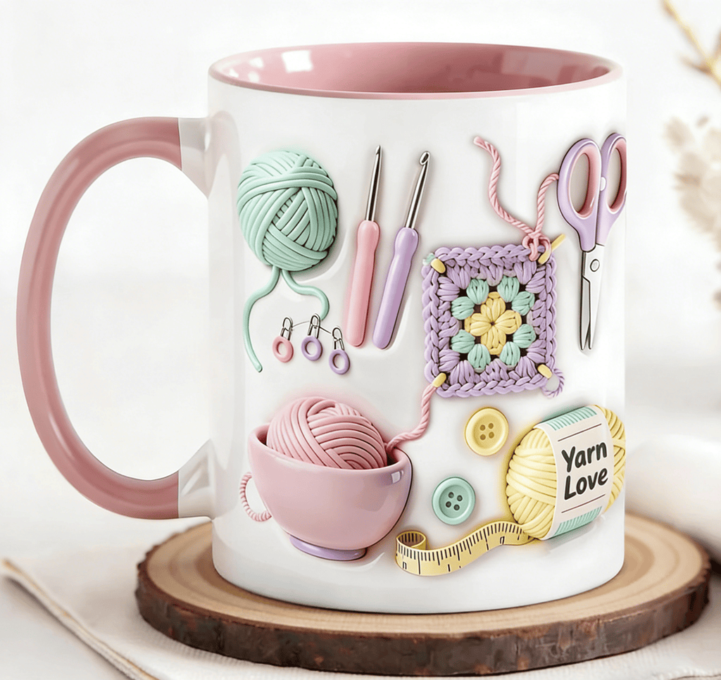 BÉNÉFICIEZ DE 50 % DE RÉDUCTION Offre flash Bientôt épuisé Mug Fil d'amour, le cadeau idéal pour les amateurs de loisirs créatifs et les esprits créatifs