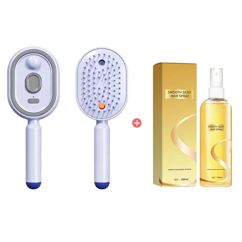 REDUCTION Brosse électrique Cheveux Spray Hydratant, Massage & Lissant Instantané