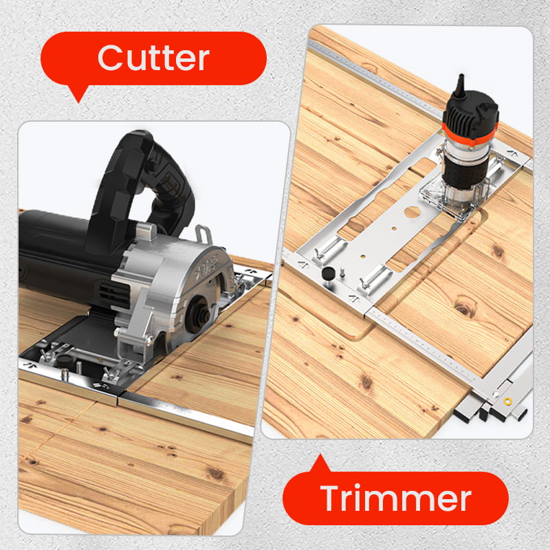 Positionneur de guide de bord pour machine de découpe
