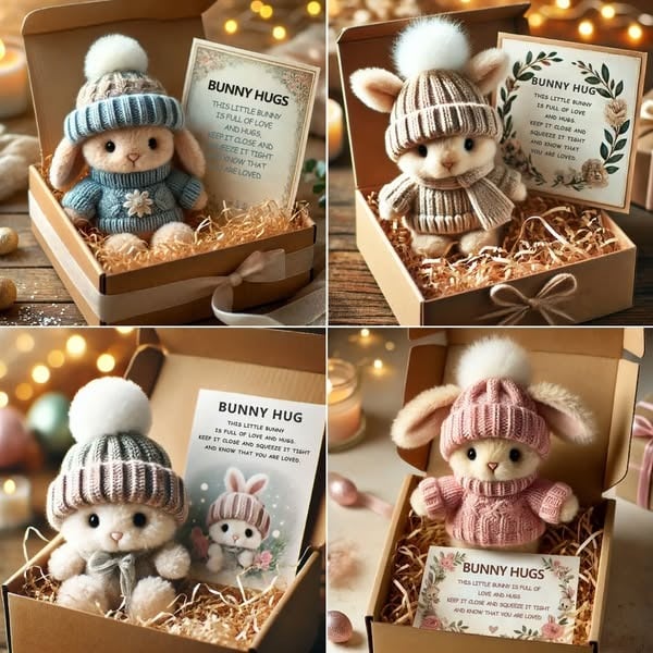 Spéciales Mini lapin câlin fait main, adorable cadeau de Pâques