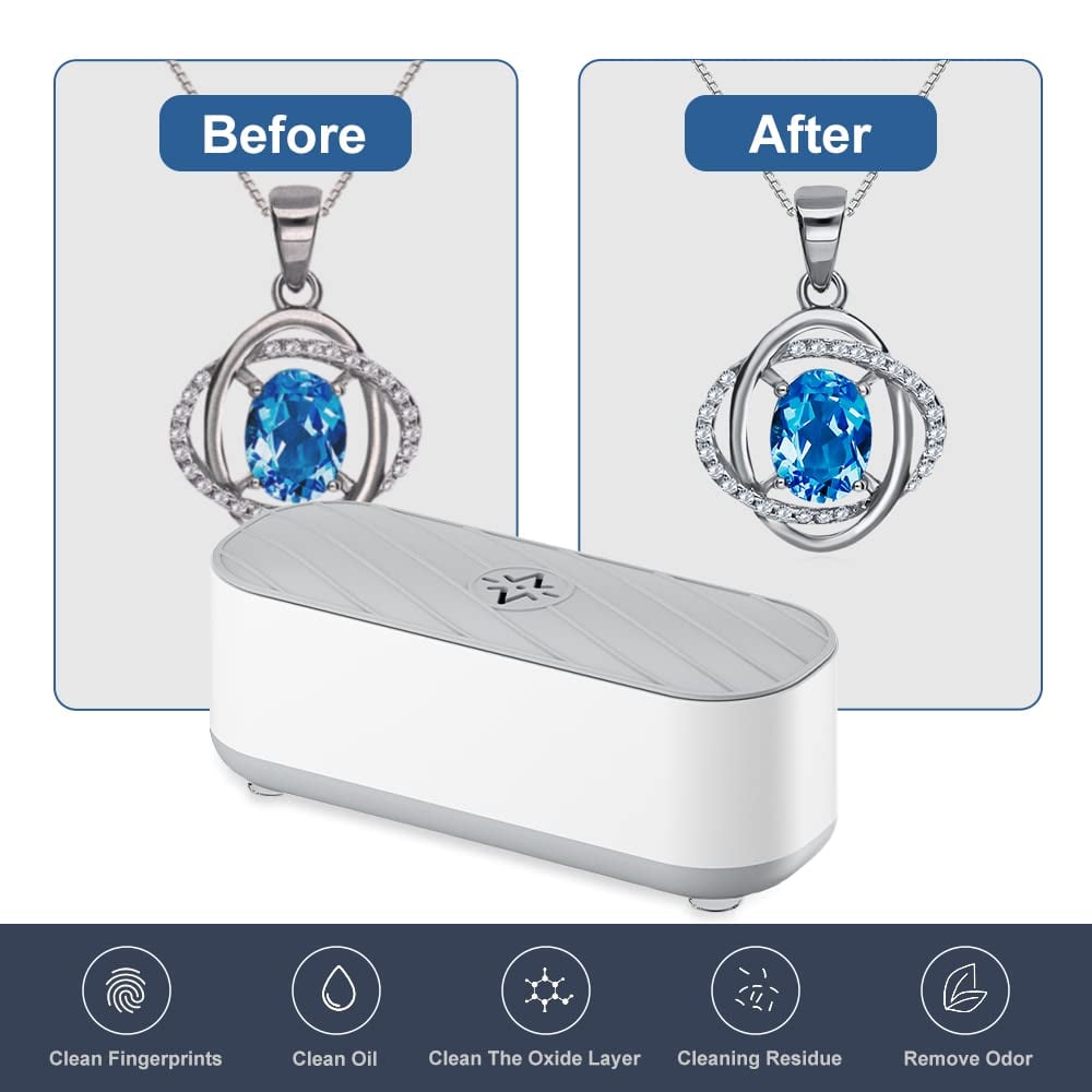 High-tech Ultrasonic Professional Cleaning: Restore the sparkle to your jewelry and glasses with no risk of damage