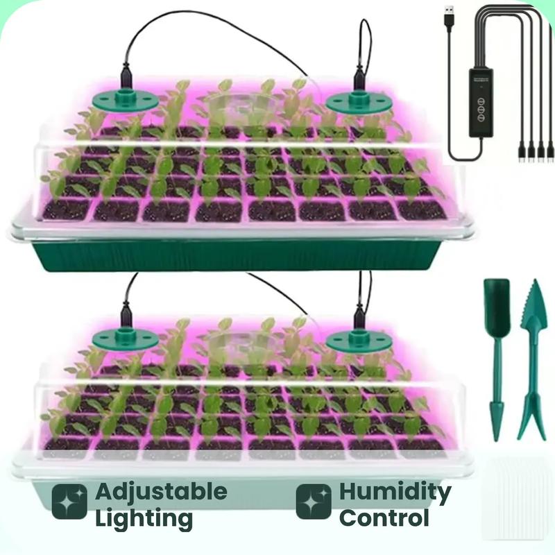 DE RDUCTION Seedling Grow Trays with Grow Light