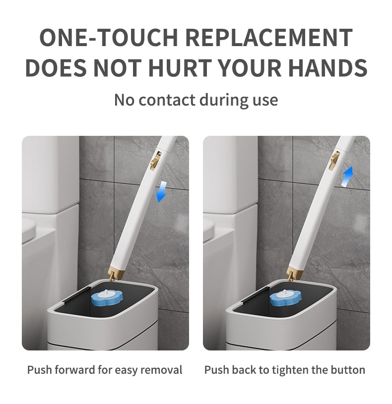 PLUS DE 50 000 UNITÉS VENDUES Ensemble innovant de brosses de toilettes jetables à fixation murale
