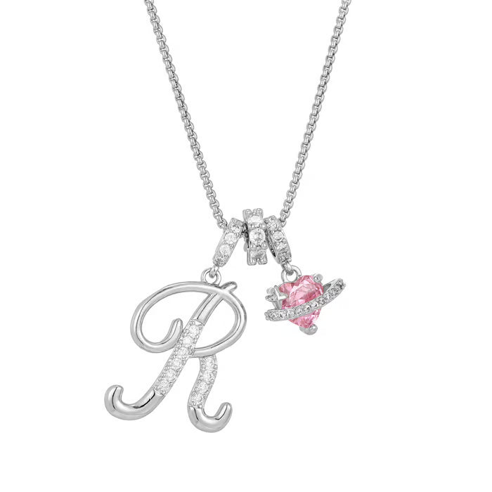 RÉDUCTION Colliers pendentifs 3 rangs avec initiales A-Z | Personnalisés et élégants