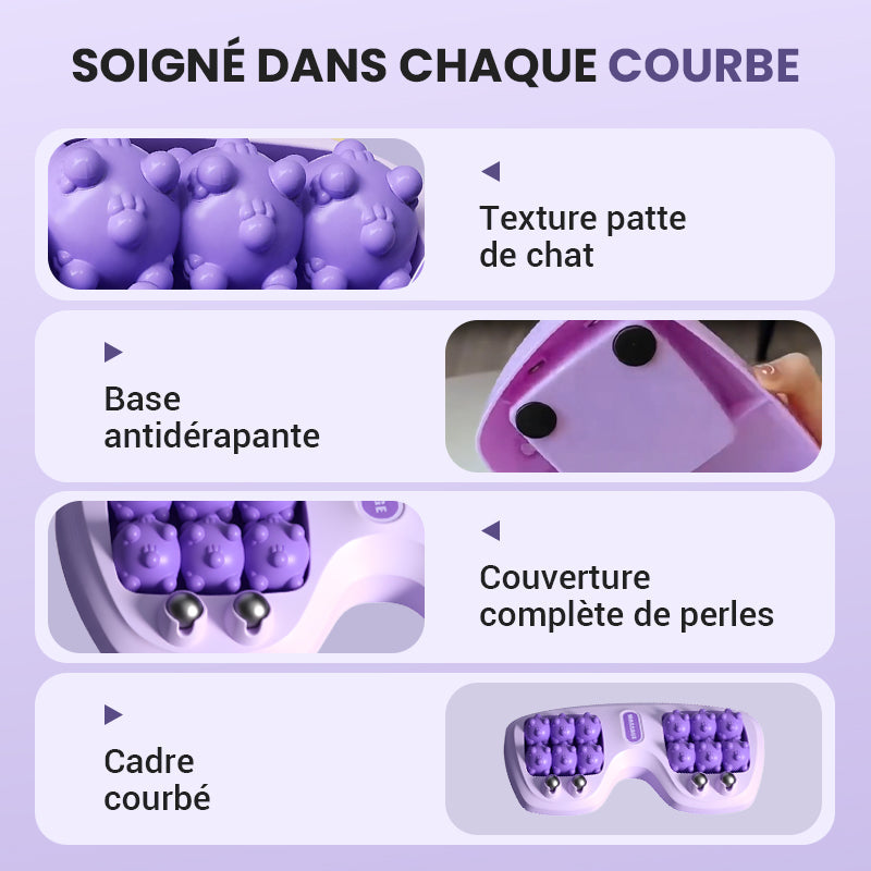 Apaisement Immédiat Rouleau de Massage Portable à Deux Têtes pour les Pieds