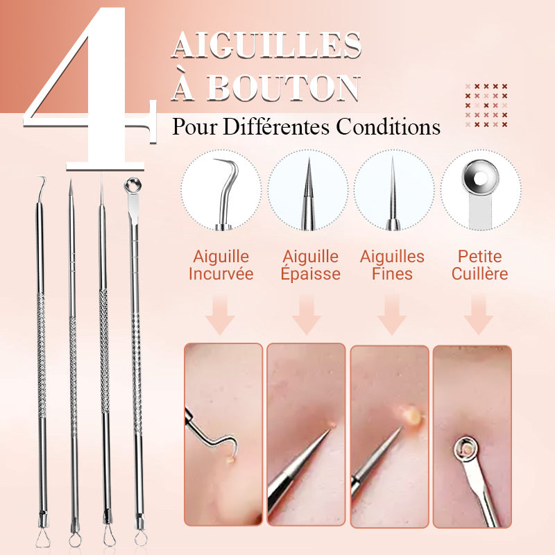 Kit d'outils de réduction pour l'extraction des points noirs et des boutons. Dernières 3 heures : Grande vente