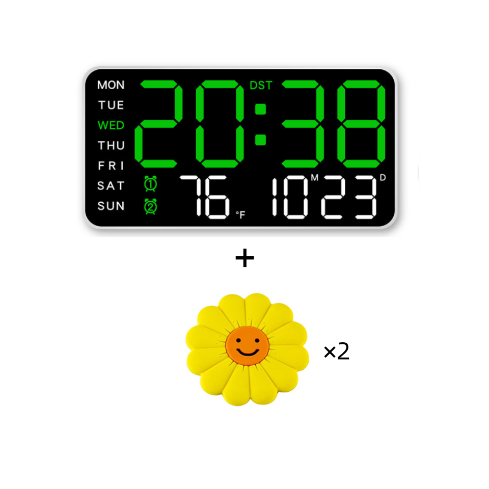 DE RDUCTION Horloge murale numérique LED décorative multifonctionnelle, l'horloge numérique sans limites pour la maison norvégienne moderne.