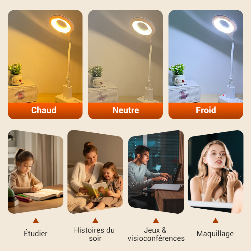 Lampe LED USB haute technologie à commande vocale
