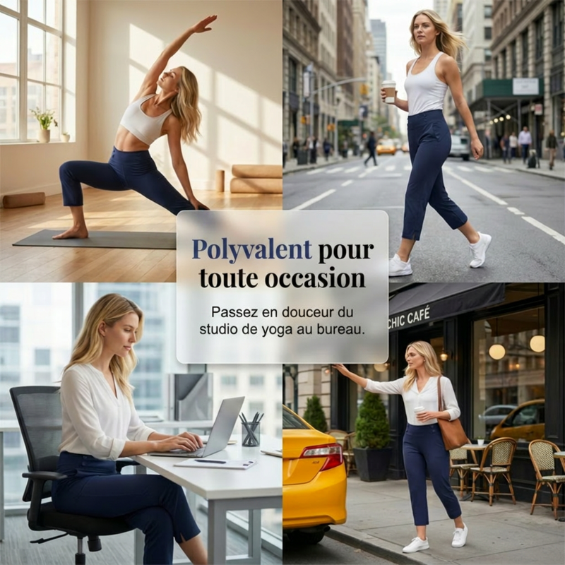 Pantalon de yoga galbant élégant