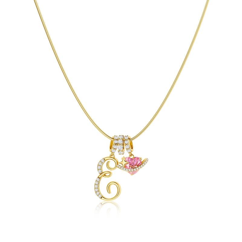 RÉDUCTION Colliers pendentifs 3 rangs avec initiales A-Z | Personnalisés et élégants