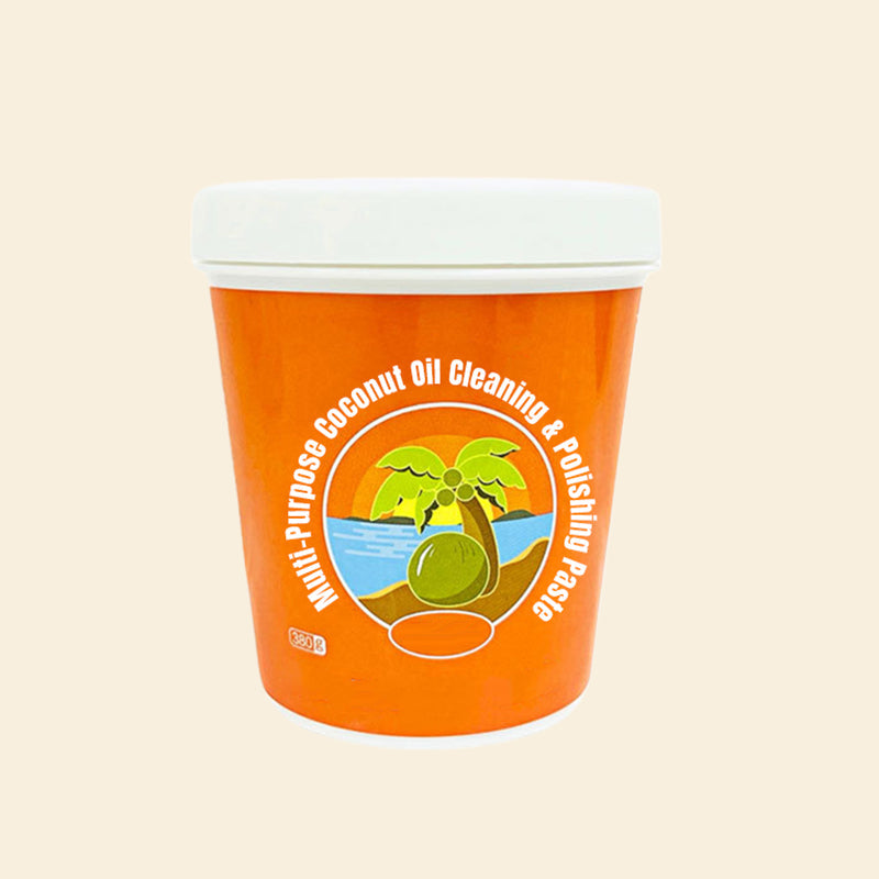 Multi-purpose cleaning and polishing paste coconut oil