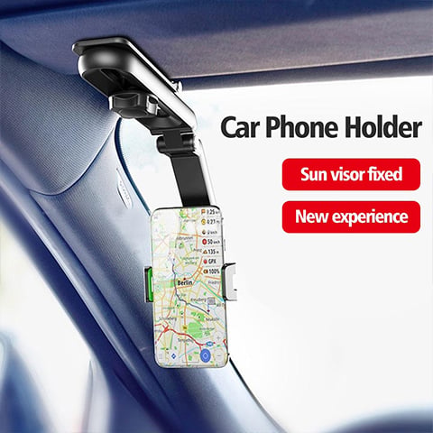Retractable and rotating cell phone holder