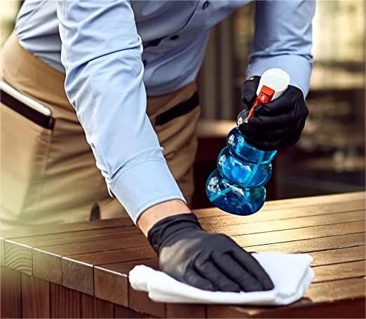 100 gants jetables en nitrile noir Outils de sécurité pour le nettoyage domestique