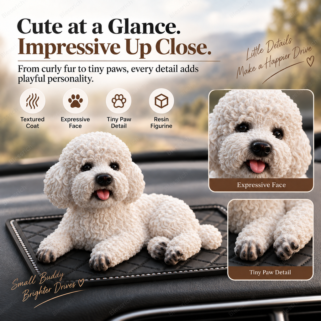 Décoration de voiture Caniche La touche la plus mignonne pour votre tableau de bord