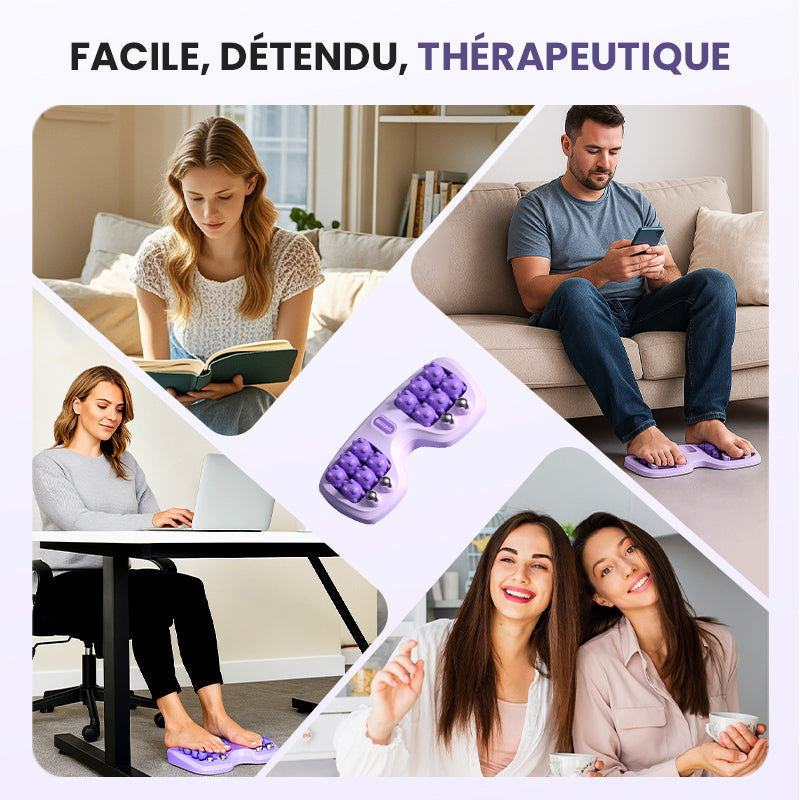Apaisement Immédiat Rouleau de Massage Portable à Deux Têtes pour les Pieds