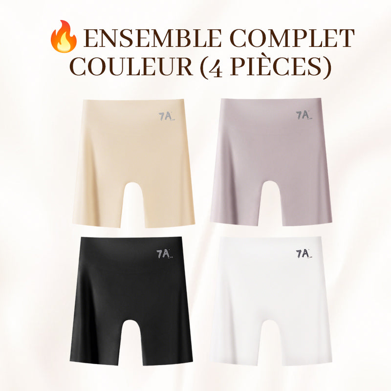 Culotte gainante taille haute en soie glacée pour femme avec contrôle du ventre et effet push-up