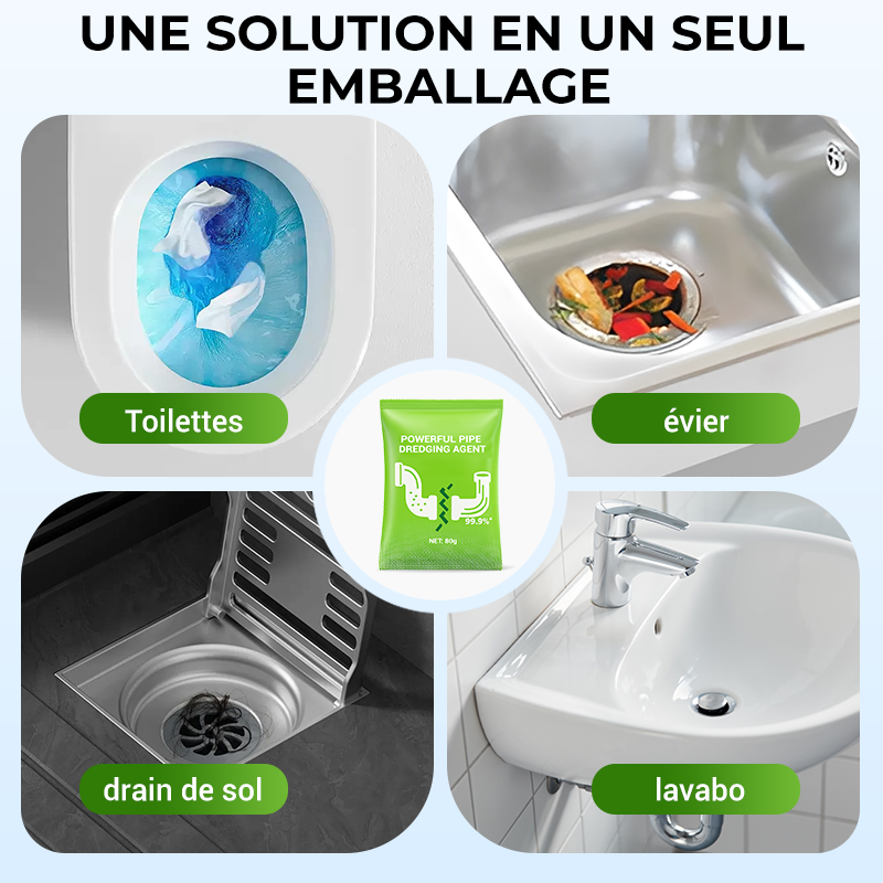 Achetez-en 1, obtenez-en 1 gratuitement : Poudre déboucheur de tuyaux ultra-puissante