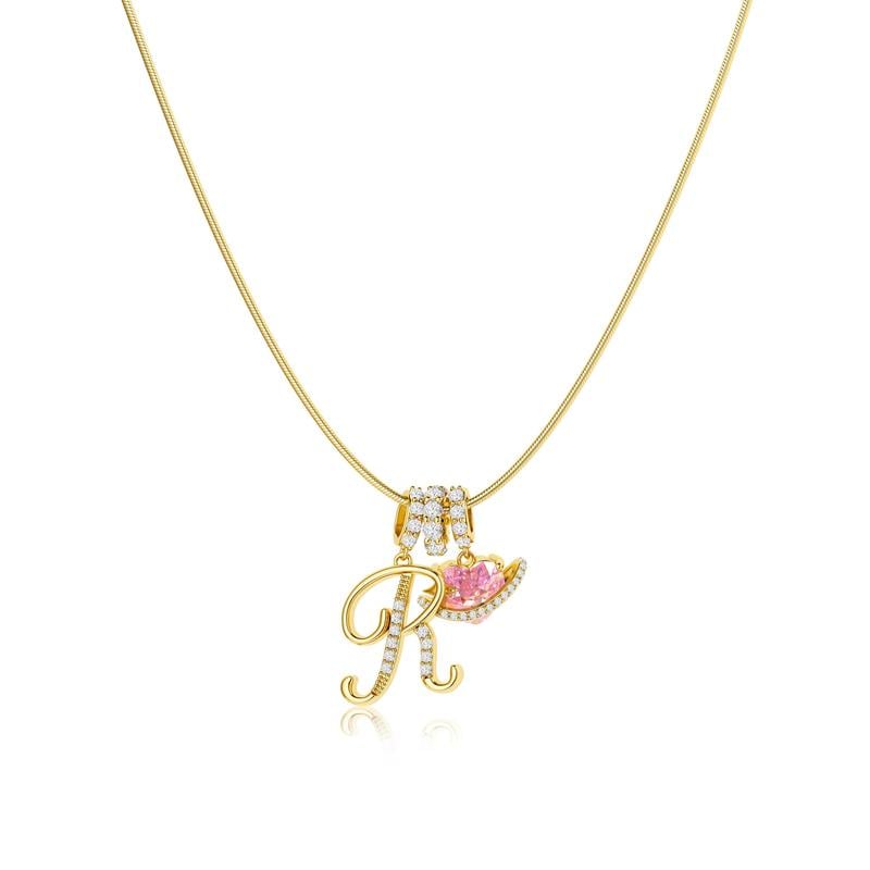 RÉDUCTION Colliers pendentifs 3 rangs avec initiales A-Z | Personnalisés et élégants