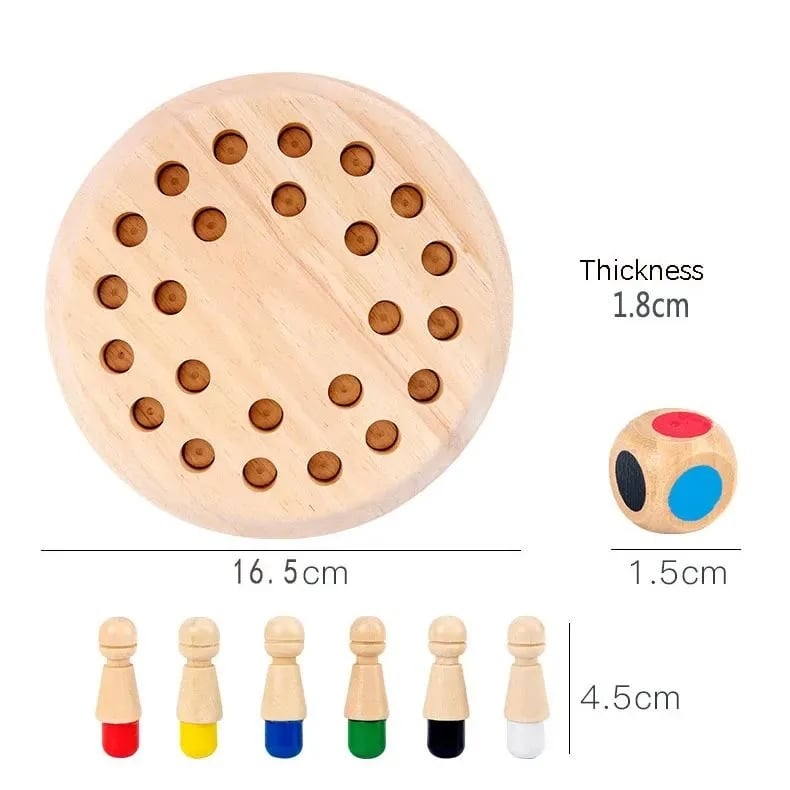 Cadeaux pour enfants Jeu d'échecs en bois Memory Match Stick