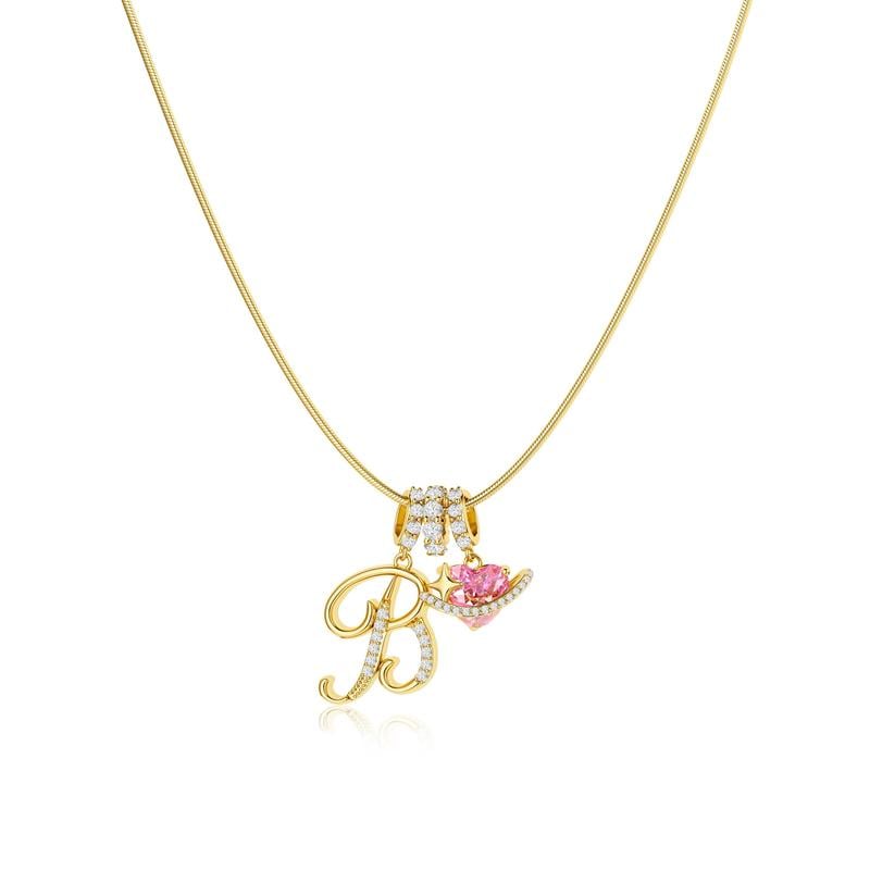 RÉDUCTION Colliers pendentifs 3 rangs avec initiales A-Z | Personnalisés et élégants