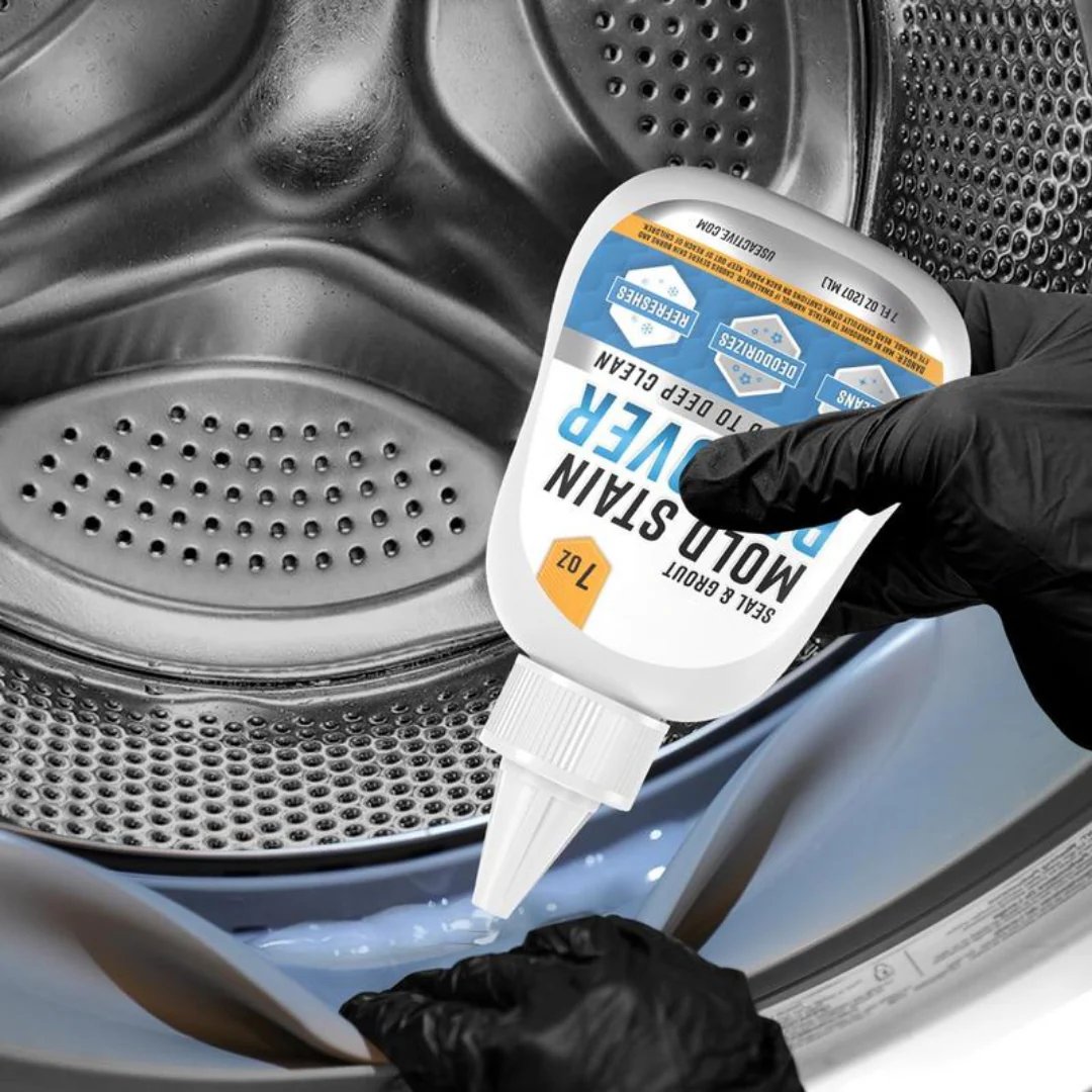 VENTE FLASH 50% DE RÉDUCTION Gel anti-moisissure avec brosse à récurer. Nettoyant puissant contre les taches de moisissure pour les joints de machine à laver, les joints de douche, les joints de carrelage et la salle de bain.