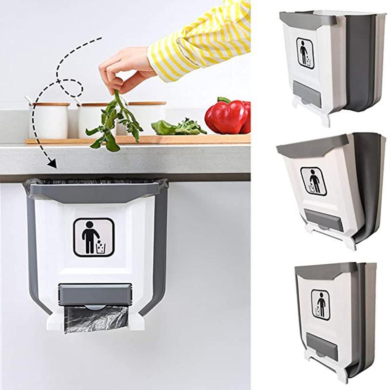 Recevez 5 rouleaux de sacs poubelle gratuitement Poubelle pliable pour armoires de cuisine