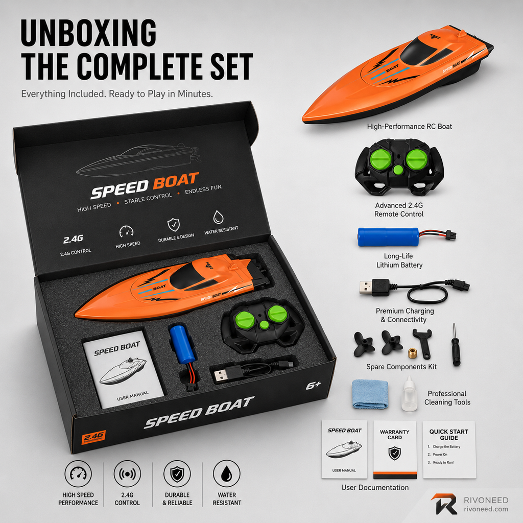HALF PRICE 2.4 GHz High Speed Remote Control Boat with Dual Motor