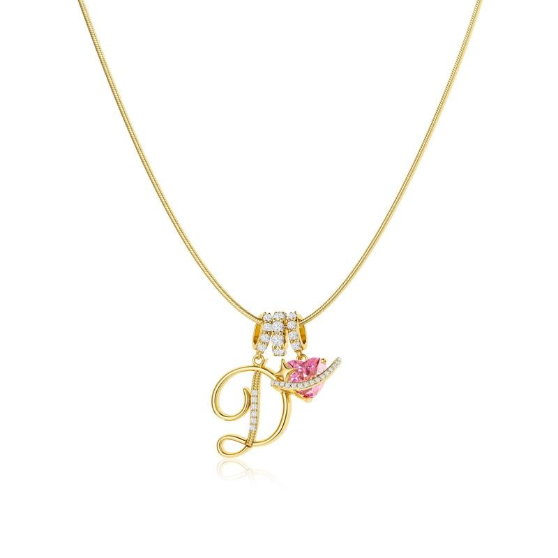 RÉDUCTION Colliers pendentifs 3 rangs avec initiales A-Z | Personnalisés et élégants