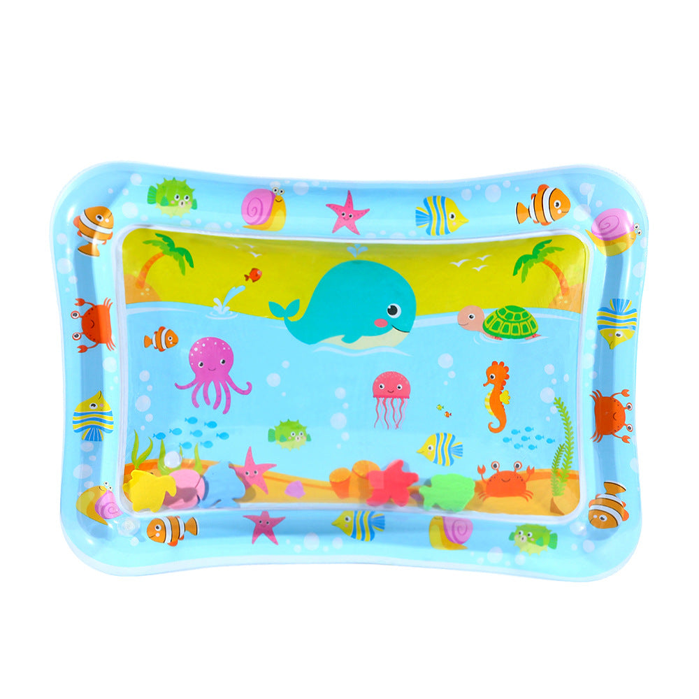 Tapis aquatique interactif pour animaux de compagnie avec poissons flottants + tapis rafraîchissant pour l'été