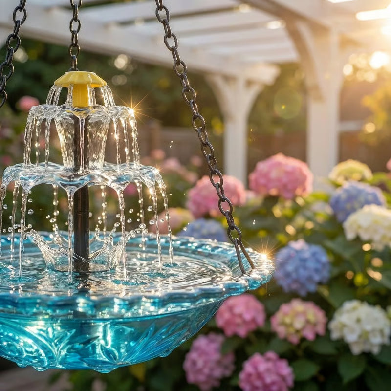 SPRING - 50% OFF Solar Hanging Bird Bath Fountain or Bird Feeder
