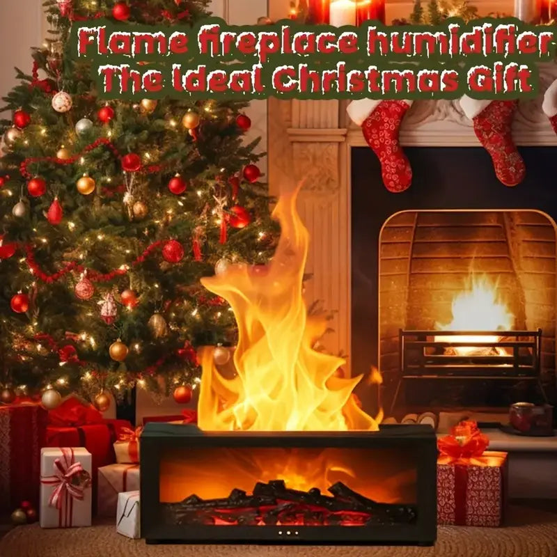 DE RÉDUCTION - Diffuseur d'Humidité avec Flamme de Cheminée - 7 Couleurs LED et Télécommande, Ambiance Apaisante pour Maison/Bureau