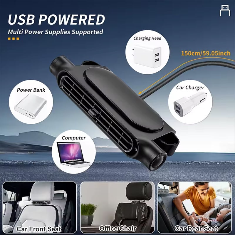 D'T: 50 % OFF Adjustable Cooling Fan for Driver and Passenger Seats