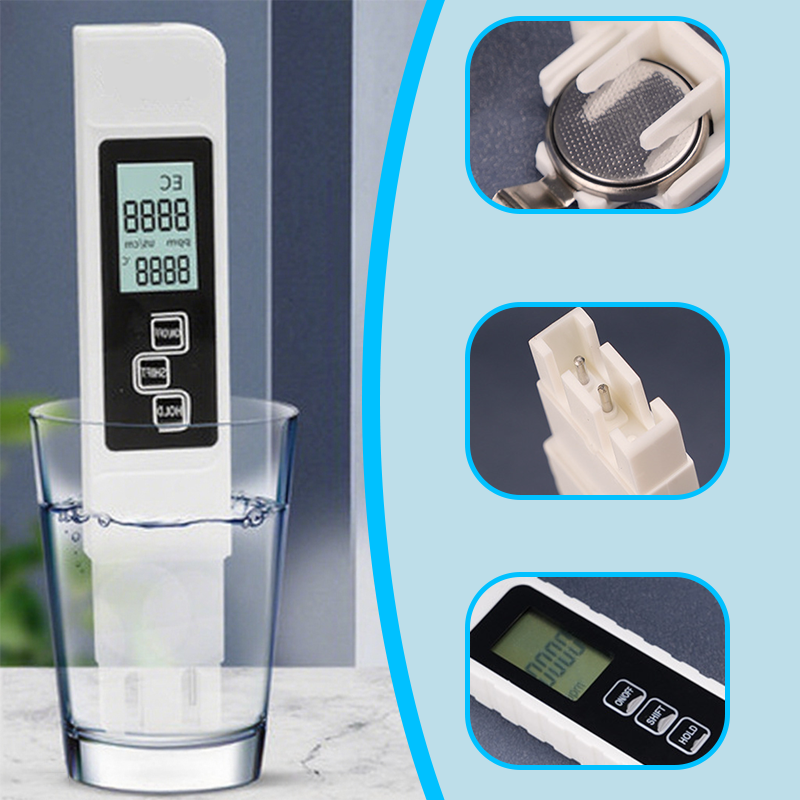 Testeur de Qualité de l'Eau 3 en 1 TDS