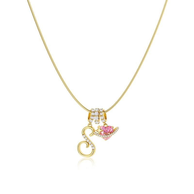 RÉDUCTION Colliers pendentifs 3 rangs avec initiales A-Z | Personnalisés et élégants