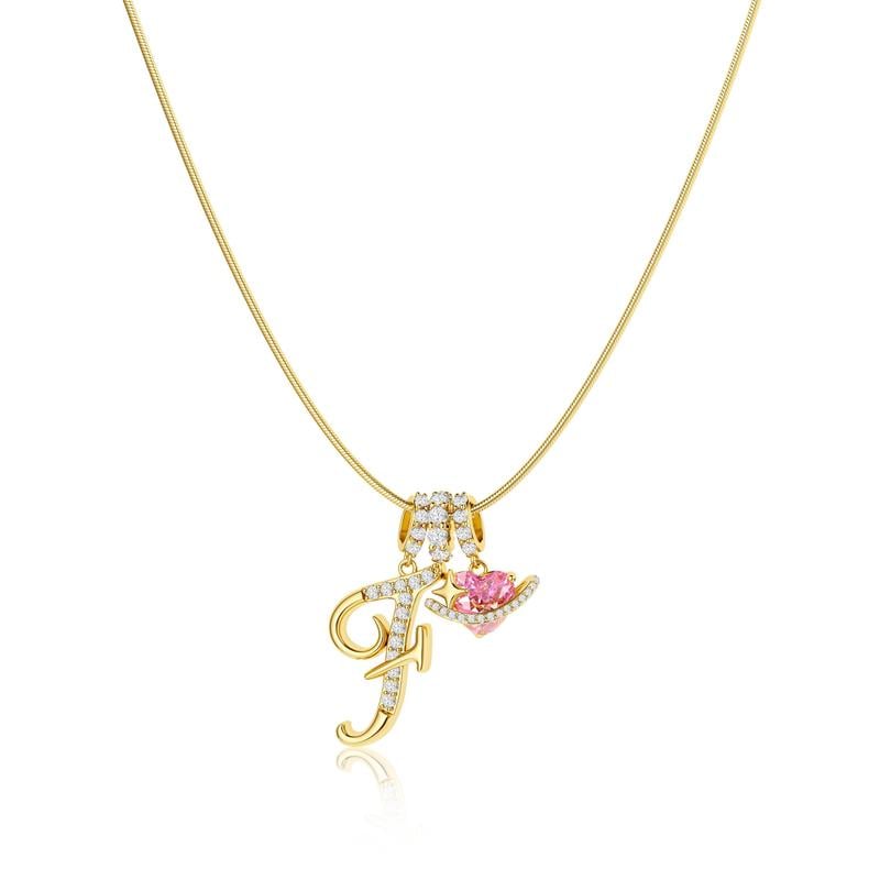RÉDUCTION Colliers pendentifs 3 rangs avec initiales A-Z | Personnalisés et élégants