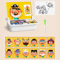 Boîte puzzle magnétique pour enfants avec jeu et planche à dessin