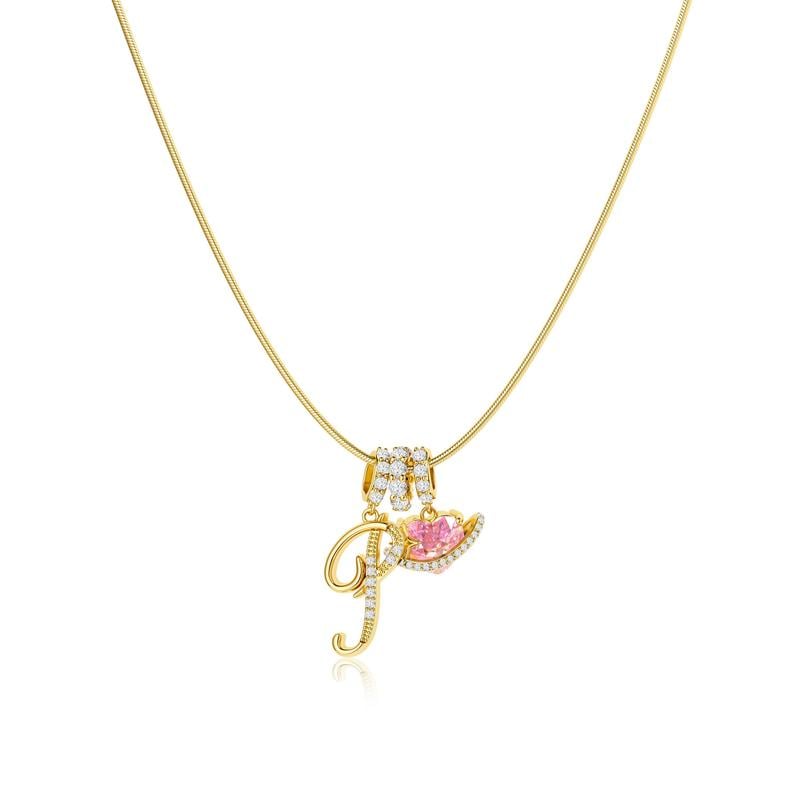 RÉDUCTION Colliers pendentifs 3 rangs avec initiales A-Z | Personnalisés et élégants