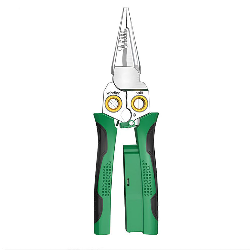 8-in-1 multi-function wire stripper with electrical tester