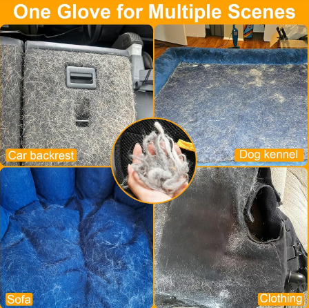 Antistatic gloves for pet hair removal