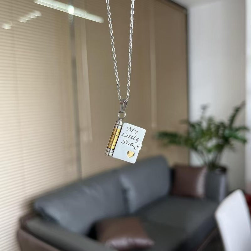 Collier livre My Little Star pour fille, cadeau d'anniversaire et de remise de diplôme, bijoux d'amour