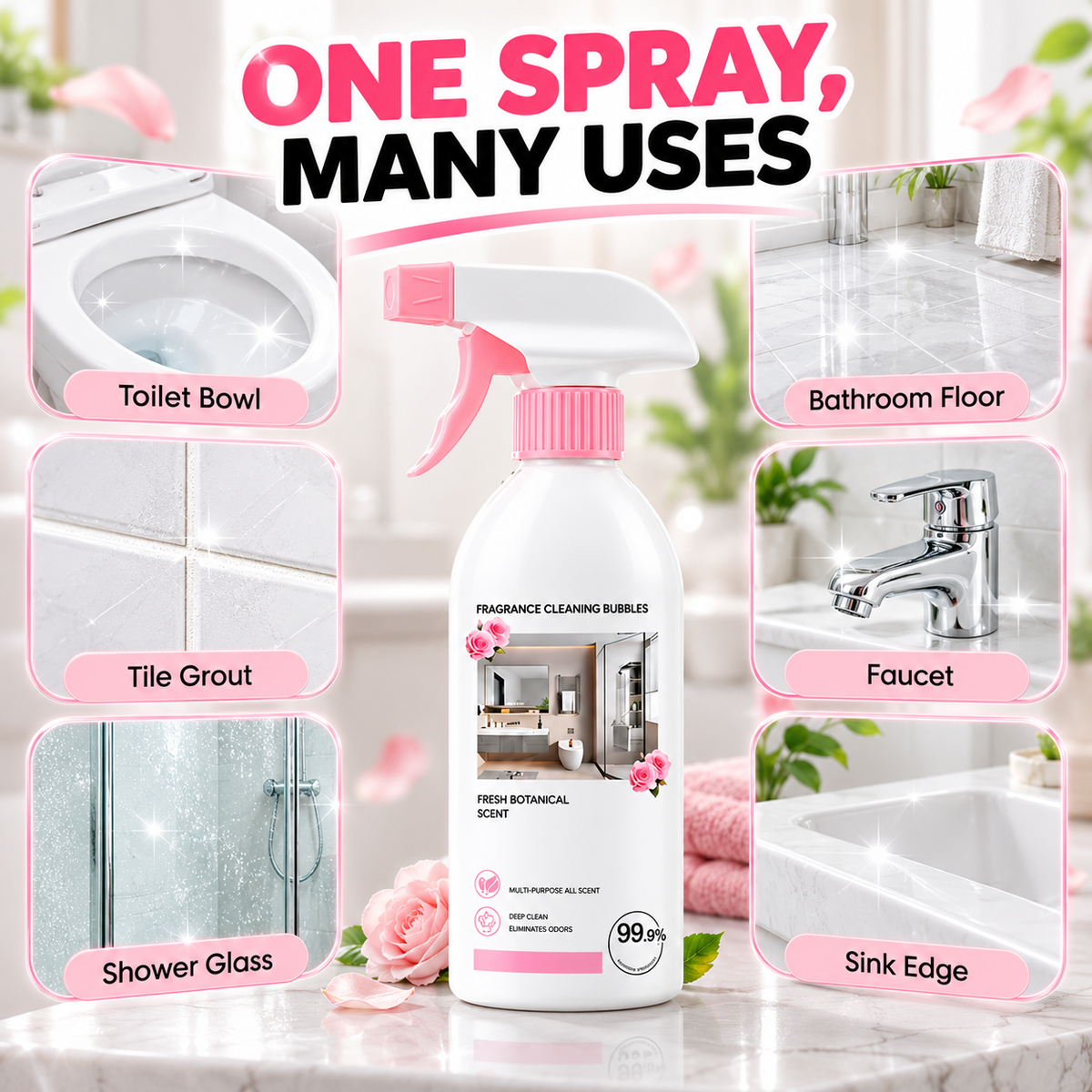 Offre à durée limitée : Spray multi-usages pour salle de bain